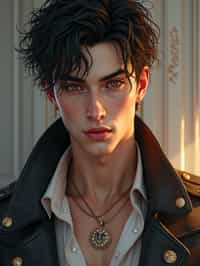 a male man  as a beautiful fashion charming dreamlike man with lv jewelry, character art, art by artgerm lau and wlop and and ilya kuvshinov and john singer sargent, hyperdetailed, 8 k realistic, symmetrical, frostbite 3 engine, cryengine, dof, trending on artstation, digital art