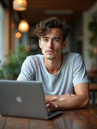 man as digital nomad in Chiang Mai in front of coworking