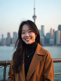 woman as digital nomad in Toronto with the CN Tower in the background