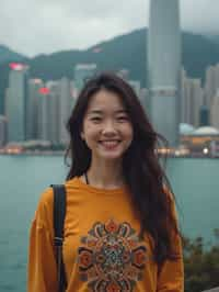 woman as digital nomad in Hong Kong