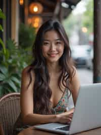 woman as digital nomad in Bangkok in Ekkamai district