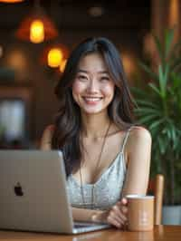 woman as digital nomad in Chiang Mai in front of coworking