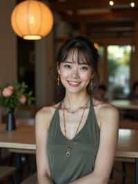 woman as digital nomad in Chiang Mai in front of coworking