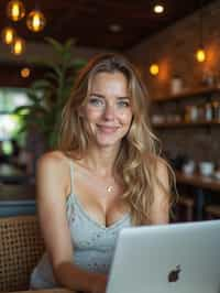 woman as digital nomad in Chiang Mai in front of coworking