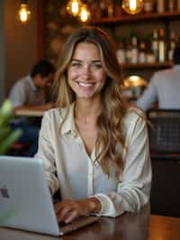 woman as digital nomad in Chiang Mai in front of coworking