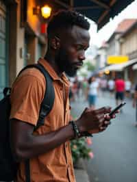 man as digital nomad in Bangkok in Ekkamai district