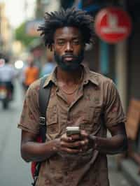 man as digital nomad in Bangkok in Ekkamai district