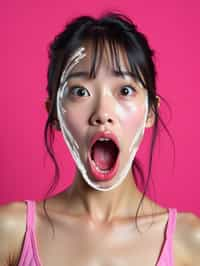 the image is a vibrant and colorful thumbnail, typically used for a youtube video. it features the exaggerated face of one woman expressing shock and humor, emphasizing the crazy theme of the video. their face is outlined with a white stroke to make it stand out against the pink background. this type of design is commonly used to attract viewers on social media platforms by promising entertaining and possibly awkward content.