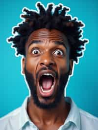 the image is a vibrant and colorful thumbnail, typically used for a youtube video. it features the exaggerated face of one man expressing shock and humor, emphasizing the crazy theme of the video. their face is outlined with a white stroke to make it stand out against the blue background. this type of design is commonly used to attract viewers on social media platforms by promising entertaining and possibly awkward content.