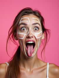 the image is a vibrant and colorful thumbnail, typically used for a youtube video. it features the exaggerated face of one woman expressing shock and humor, emphasizing the crazy theme of the video. their face is outlined with a white stroke to make it stand out against the pink background. this type of design is commonly used to attract viewers on social media platforms by promising entertaining and possibly awkward content.