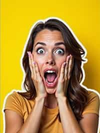 the image is a vibrant and colorful thumbnail, typically used for a youtube video. it features the exaggerated face of one woman expressing shock and humor, emphasizing the crazy theme of the video. their face is outlined with a white stroke to make it stand out against the yellow background. this type of design is commonly used to attract viewers on social media platforms by promising entertaining and possibly awkward content.