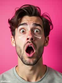 the image is a vibrant and colorful thumbnail, typically used for a youtube video. it features the exaggerated face of one man expressing shock and humor, emphasizing the crazy theme of the video. their face is outlined with a white stroke to make it stand out against the pink background. this type of design is commonly used to attract viewers on social media platforms by promising entertaining and possibly awkward content.