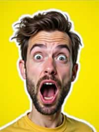 the image is a vibrant and colorful thumbnail, typically used for a youtube video. it features the exaggerated face of one man expressing shock and humor, emphasizing the crazy theme of the video. their face is outlined with a white stroke to make it stand out against the yellow background. this type of design is commonly used to attract viewers on social media platforms by promising entertaining and possibly awkward content.