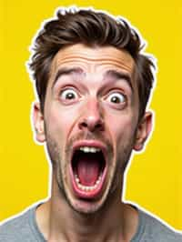 the image is a vibrant and colorful thumbnail, typically used for a youtube video. it features the exaggerated face of one man expressing shock and humor, emphasizing the crazy theme of the video. their face is outlined with a white stroke to make it stand out against the yellow background. this type of design is commonly used to attract viewers on social media platforms by promising entertaining and possibly awkward content.