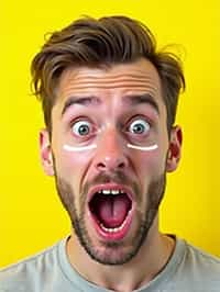 the image is a vibrant and colorful thumbnail, typically used for a youtube video. it features the exaggerated face of one man expressing shock and humor, emphasizing the crazy theme of the video. their face is outlined with a white stroke to make it stand out against the yellow background. this type of design is commonly used to attract viewers on social media platforms by promising entertaining and possibly awkward content.