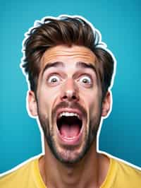 the image is a vibrant and colorful thumbnail, typically used for a youtube video. it features the exaggerated face of one man expressing shock and humor, emphasizing the crazy theme of the video. their face is outlined with a white stroke to make it stand out against the blue background. this type of design is commonly used to attract viewers on social media platforms by promising entertaining and possibly awkward content.