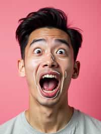 the image is a vibrant and colorful thumbnail, typically used for a youtube video. it features the exaggerated face of one man expressing shock and humor, emphasizing the crazy theme of the video. their face is outlined with a white stroke to make it stand out against the pink background. this type of design is commonly used to attract viewers on social media platforms by promising entertaining and possibly awkward content.