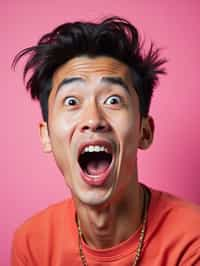 the image is a vibrant and colorful thumbnail, typically used for a youtube video. it features the exaggerated face of one man expressing shock and humor, emphasizing the crazy theme of the video. their face is outlined with a white stroke to make it stand out against the pink background. this type of design is commonly used to attract viewers on social media platforms by promising entertaining and possibly awkward content.