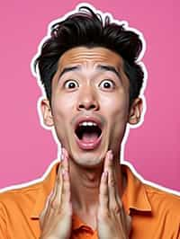 the image is a vibrant and colorful thumbnail, typically used for a youtube video. it features the exaggerated face of one man expressing shock and humor, emphasizing the crazy theme of the video. their face is outlined with a white stroke to make it stand out against the pink background. this type of design is commonly used to attract viewers on social media platforms by promising entertaining and possibly awkward content.