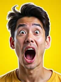 the image is a vibrant and colorful thumbnail, typically used for a youtube video. it features the exaggerated face of one man expressing shock and humor, emphasizing the crazy theme of the video. their face is outlined with a white stroke to make it stand out against the yellow background. this type of design is commonly used to attract viewers on social media platforms by promising entertaining and possibly awkward content.