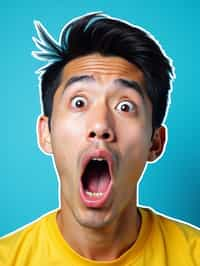 the image is a vibrant and colorful thumbnail, typically used for a youtube video. it features the exaggerated face of one man expressing shock and humor, emphasizing the crazy theme of the video. their face is outlined with a white stroke to make it stand out against the blue background. this type of design is commonly used to attract viewers on social media platforms by promising entertaining and possibly awkward content.