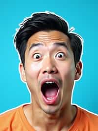 the image is a vibrant and colorful thumbnail, typically used for a youtube video. it features the exaggerated face of one man expressing shock and humor, emphasizing the crazy theme of the video. their face is outlined with a white stroke to make it stand out against the blue background. this type of design is commonly used to attract viewers on social media platforms by promising entertaining and possibly awkward content.