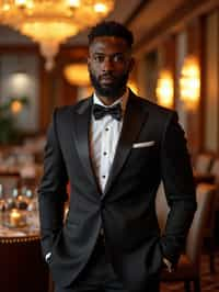 a man wearing  luxurious suit in luxury restaurant, instagram photo, instagram,  fit body