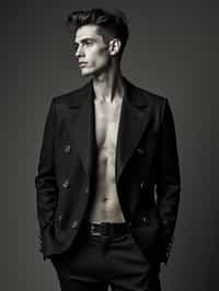 man wearing  nightclub outfit in try on fashion shoot for Zara Shein H&M