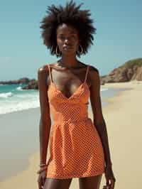 woman wearing summer dress  in try on fashion shoot for Zara Shein H&M