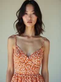 woman wearing summer dress  in try on fashion shoot for Zara Shein H&M