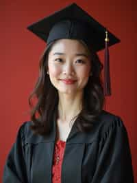 a graduate woman in their academic gown