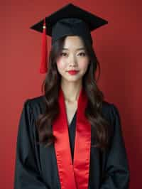 a graduate woman in their academic gown