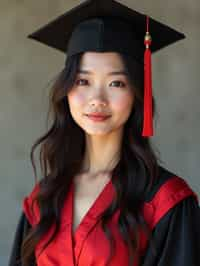 a graduate woman in their academic gown