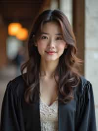 a graduate woman in their academic gown