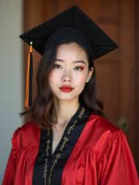 a graduate woman in their academic gown