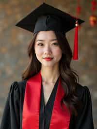 a graduate woman in their academic gown