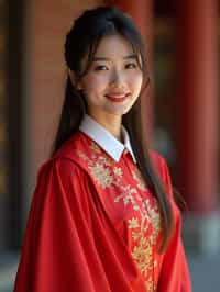 a graduate woman in their academic regalia