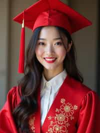 a graduate woman in their academic regalia