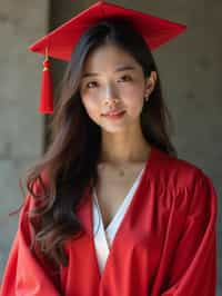 a graduate woman in their academic gown