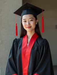 a graduate woman in their academic gown