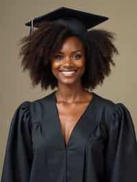 a graduate woman in their academic gown