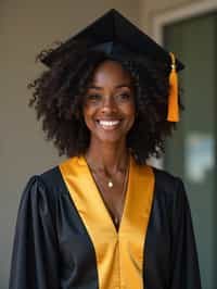 a graduate woman in their academic gown