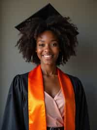 a graduate woman in their academic gown