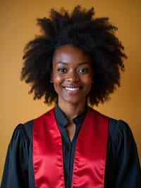 a graduate woman in their academic gown