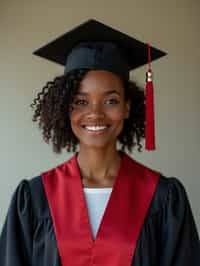 a graduate woman in their academic gown