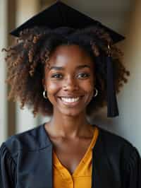 a graduate woman in their academic regalia