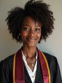 a graduate woman in their academic regalia