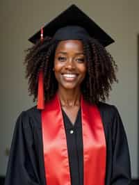 a graduate woman in their academic regalia