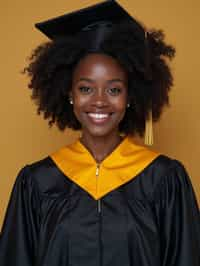 a graduate woman in their academic gown