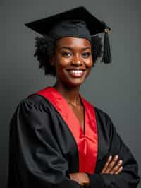 a graduate woman in their academic gown